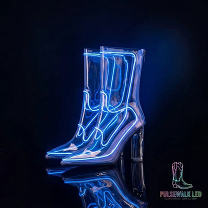 PulseWalk™ LED Light-Up Boots | Clear Glow Boots for Parties & Festivals
