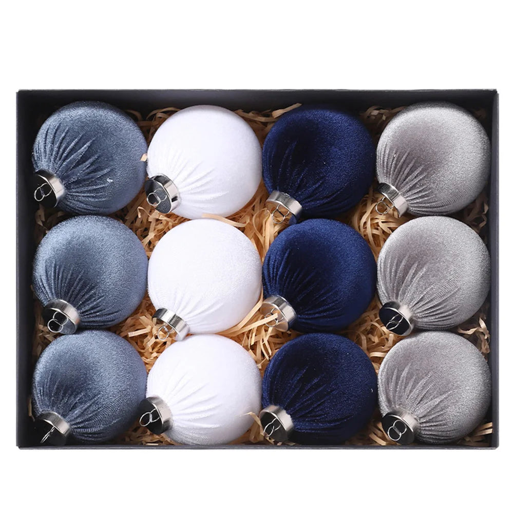Dazzling Decorative Ornaments A Collection of Twelve Colorful Wrapped Cloth Balls at an Size of Eight Centimeters Each