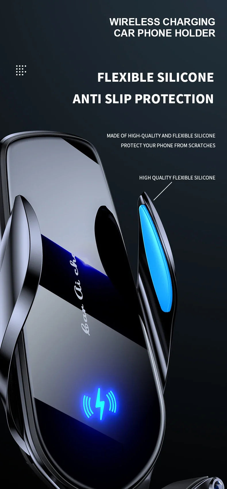 Car Phone Holder 15W Wireless Fast Charger Magnetic Charger Head Touch Control for iPhone 12 13 14 15 Pro Max Xiaomi Huawei