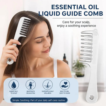 Scalp Liquid Guide Comb Mini Portable Head Applicator Hair Care Comb Anti-Static Scalp Nourish Hair Guide Comb
