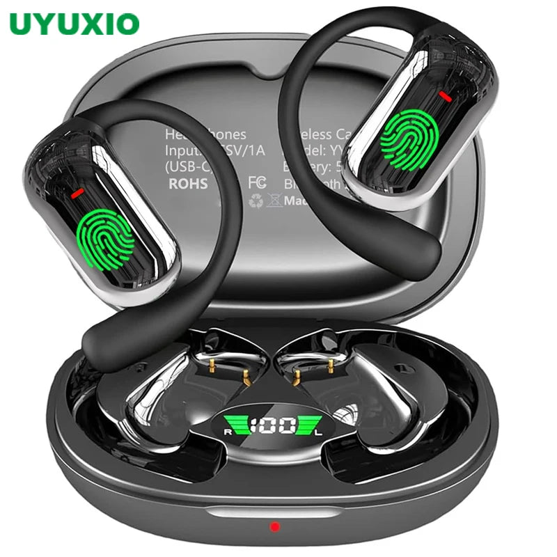 UYUXIO AI Language Translation Headphones with 144 Languages & Accents Real-Time Earbuds Translator for iPhone Android Phones