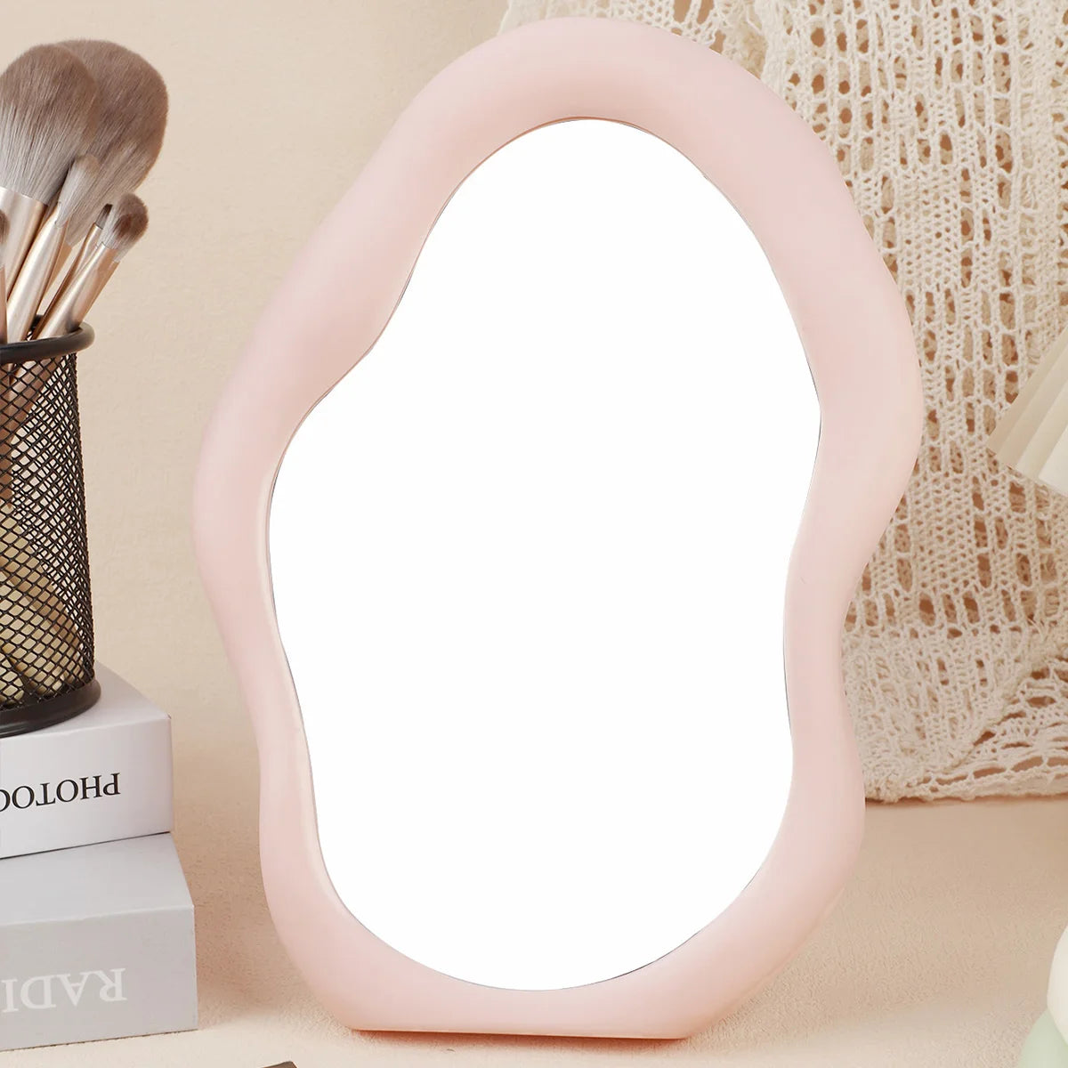 Makeup Mirror Room Decoration Desk Accessorie Mirror Decoration Bedroom Decorative Mirrors Tabletop Mirror Home Aesthetic Decor