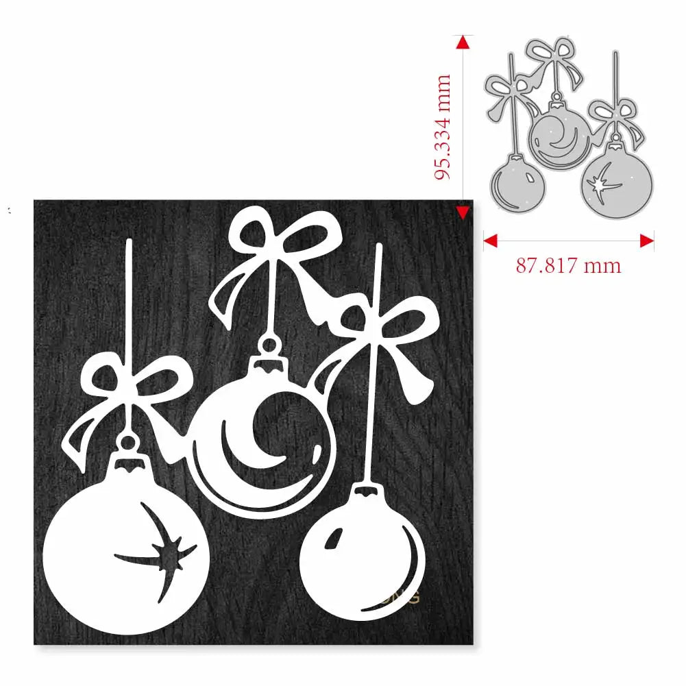 Christmas Ball Metal Cutting Dies DIY Memory Card Photo Album Clipart Decorating Paper Art Work Handcraft Material Die Cutter