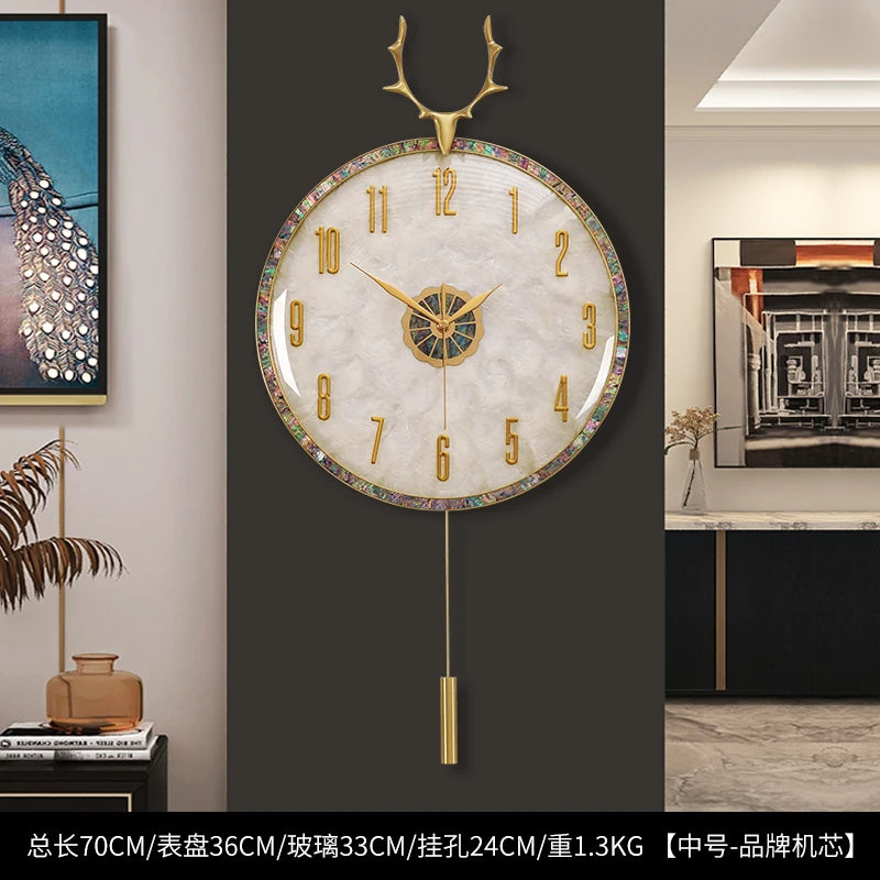 Aesthetic Kitchen Wall Clock Fun Round Interior Design Wall Clock Living Room Reloj Pared Decorativo Decoration Accessories
