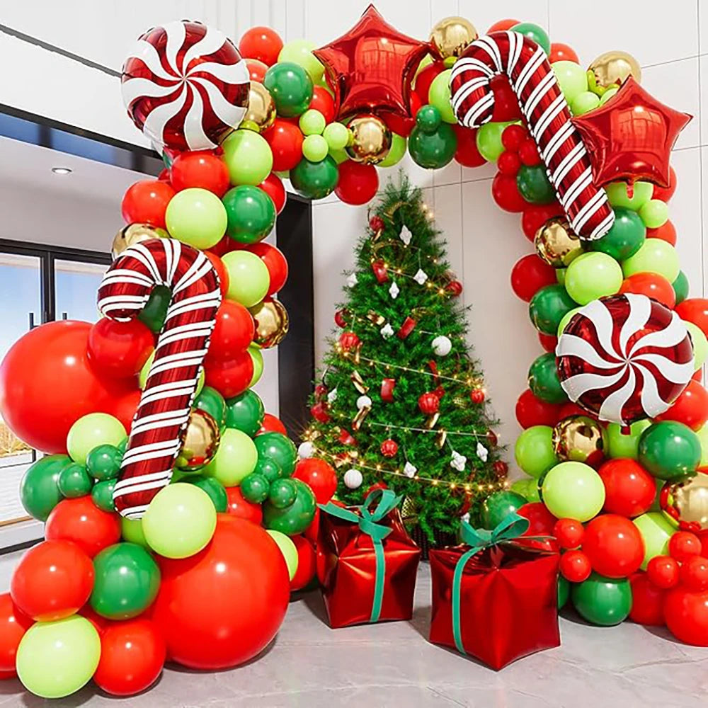 Merry Christmas Decoration Balloons Suit Christmas Theme Balloon Arch Garland Set Xmas Navidad New Year Gift Party Decor 2026