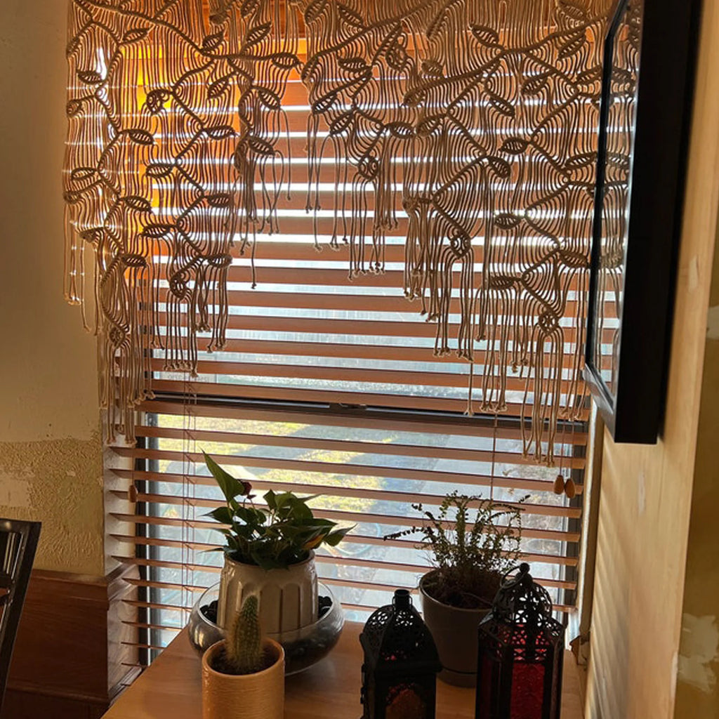 Homestay Room Decoration Handwoven Tapestry Home Wall Decoration Bohemian Leaf Curtain Door Curtain