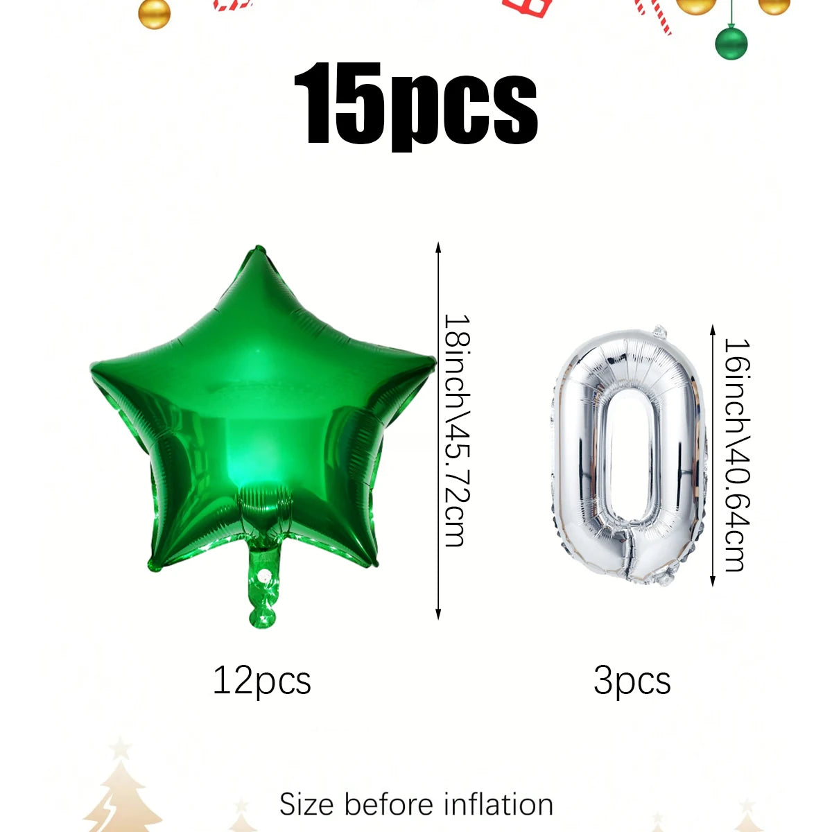 15pcs Christmas bulb decoration balloons, DIY Christmas balloons, Christmas party decorations, bulb hanging balloons