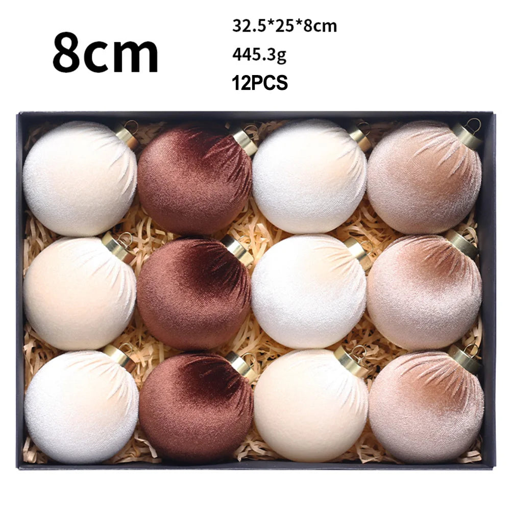 Dazzling Decorative Ornaments A Collection of Twelve Colorful Wrapped Cloth Balls at an Size of Eight Centimeters Each