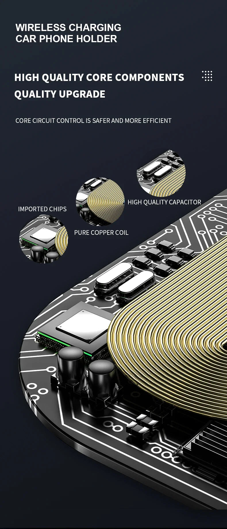 Car Phone Holder 15W Wireless Fast Charger Magnetic Charger Head Touch Control for iPhone 12 13 14 15 Pro Max Xiaomi Huawei