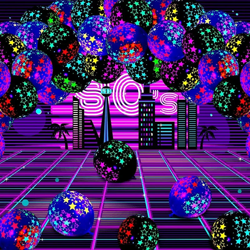 60/10PCS Fluorescent Balloons Glow In The Dark Luminous Dots Latex Balloon For Birthday Wedding Party Decoration Kids Gifts Toys