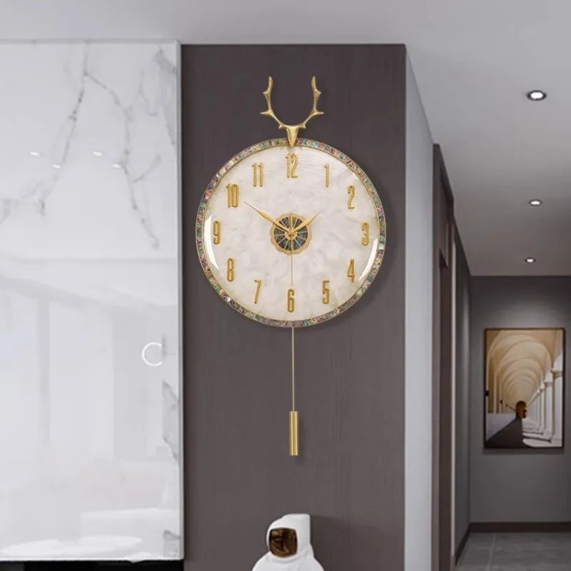 Aesthetic Kitchen Wall Clock Fun Round Interior Design Wall Clock Living Room Reloj Pared Decorativo Decoration Accessories