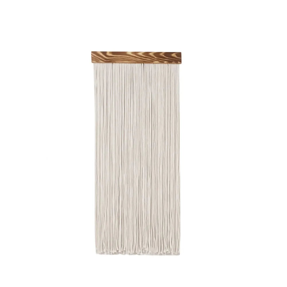 Boho Decor Wooden Wall Hanging Tapestry Tassel Hand-Woven Curtain Tapestry Aesthetic Cotton Rope Tapestry Apartment