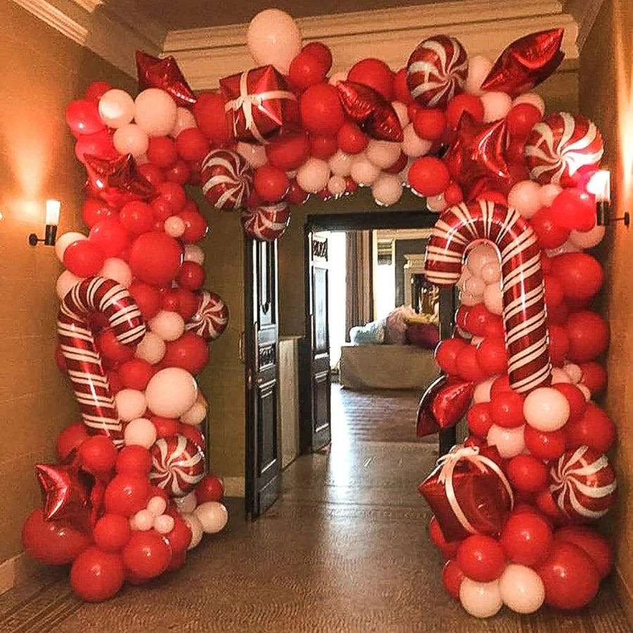 Merry Christmas Decoration Balloons Suit Christmas Theme Balloon Arch Garland Set Xmas Navidad New Year Gift Party Decor 2026