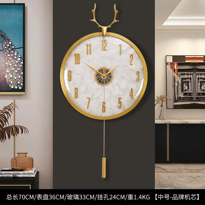Aesthetic Kitchen Wall Clock Fun Round Interior Design Wall Clock Living Room Reloj Pared Decorativo Decoration Accessories