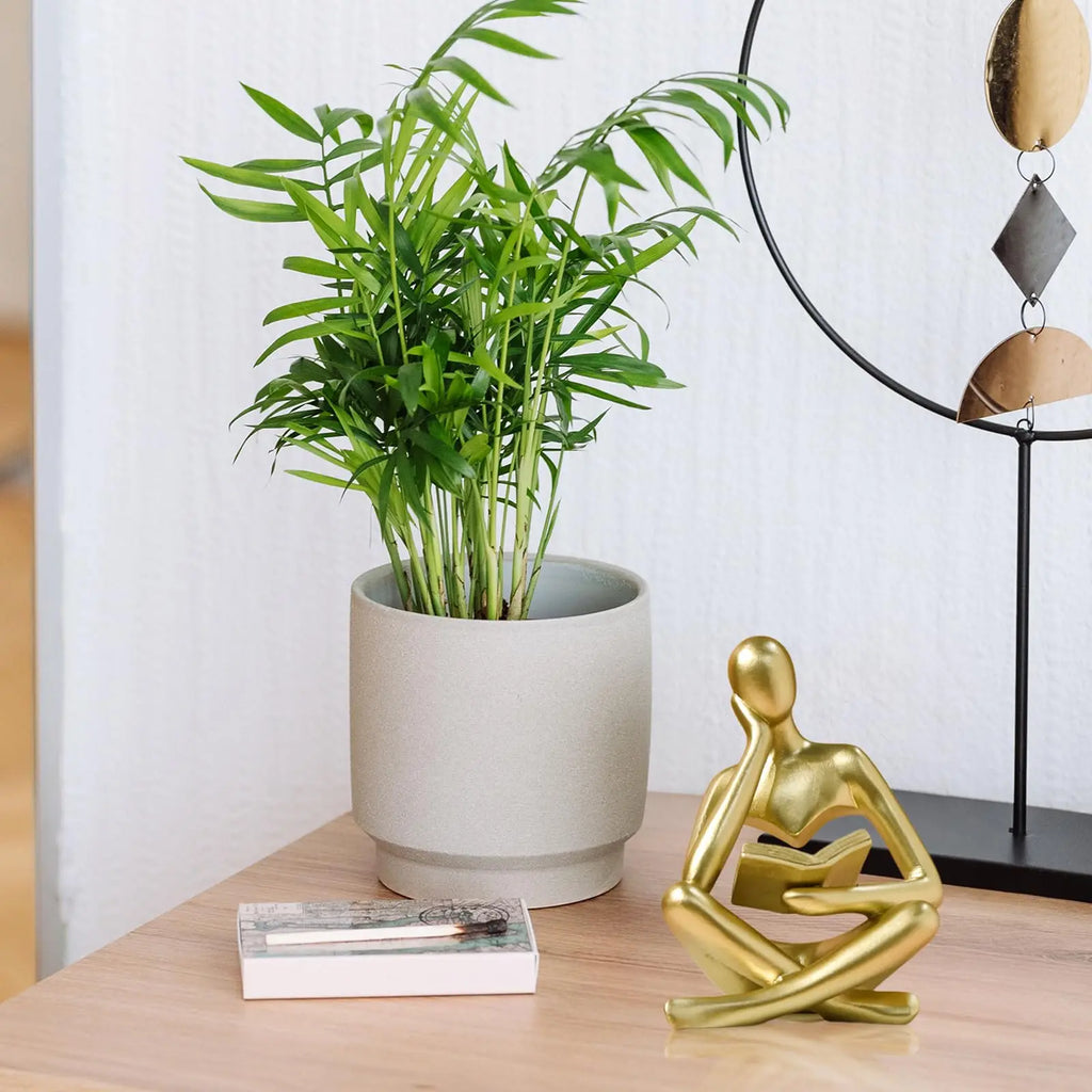 Bookshelf Decor Thinker Statue - Abstract Art Reading Thinker Sculpture Figurine Aesthetic, Modern Home Decoration for Living