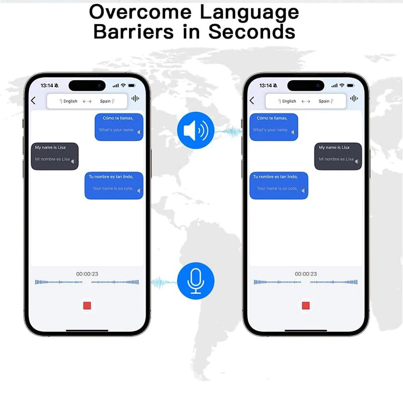 UYUXIO Real Time AI Translating Earphone with LCD Touch Screen OWS Translation Earbuds with 144 Languages Ear Buds for Business