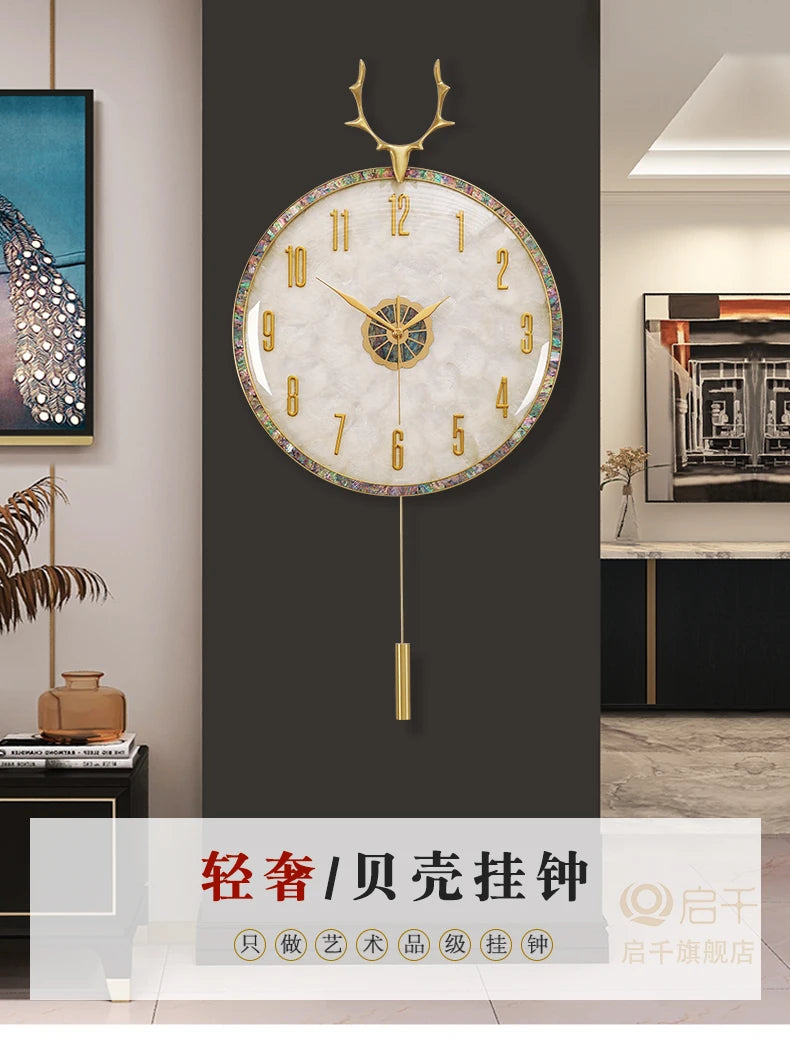 Aesthetic Kitchen Wall Clock Fun Round Interior Design Wall Clock Living Room Reloj Pared Decorativo Decoration Accessories