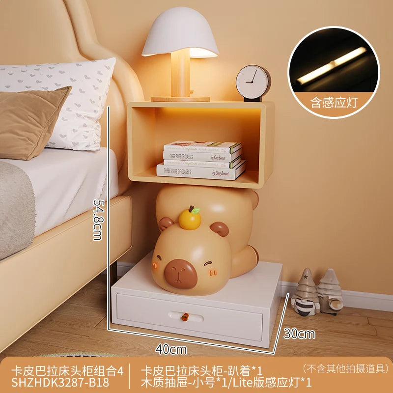 Aesthetic Design Nightstand Kawaii Vintage Storage Simple Night Table Modern Space Saving Meubles De Chambre Home Furniture