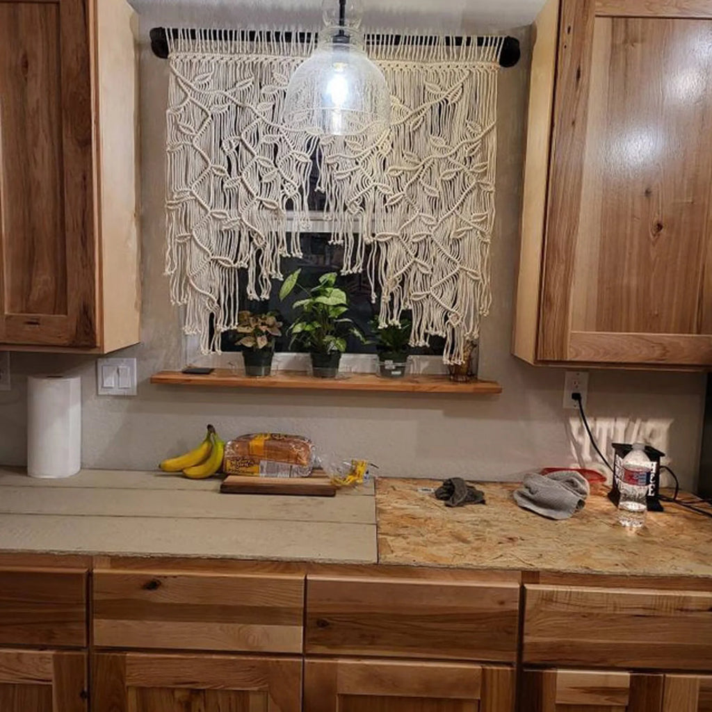 Homestay Room Decoration Handwoven Tapestry Home Wall Decoration Bohemian Leaf Curtain Door Curtain