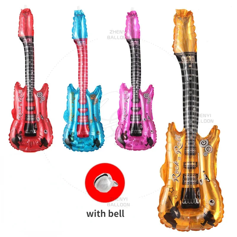 Hot Cartoon Guitar Balloons Inflatable Air Globos Party Supplies Kids s Birthday Ballon Classic