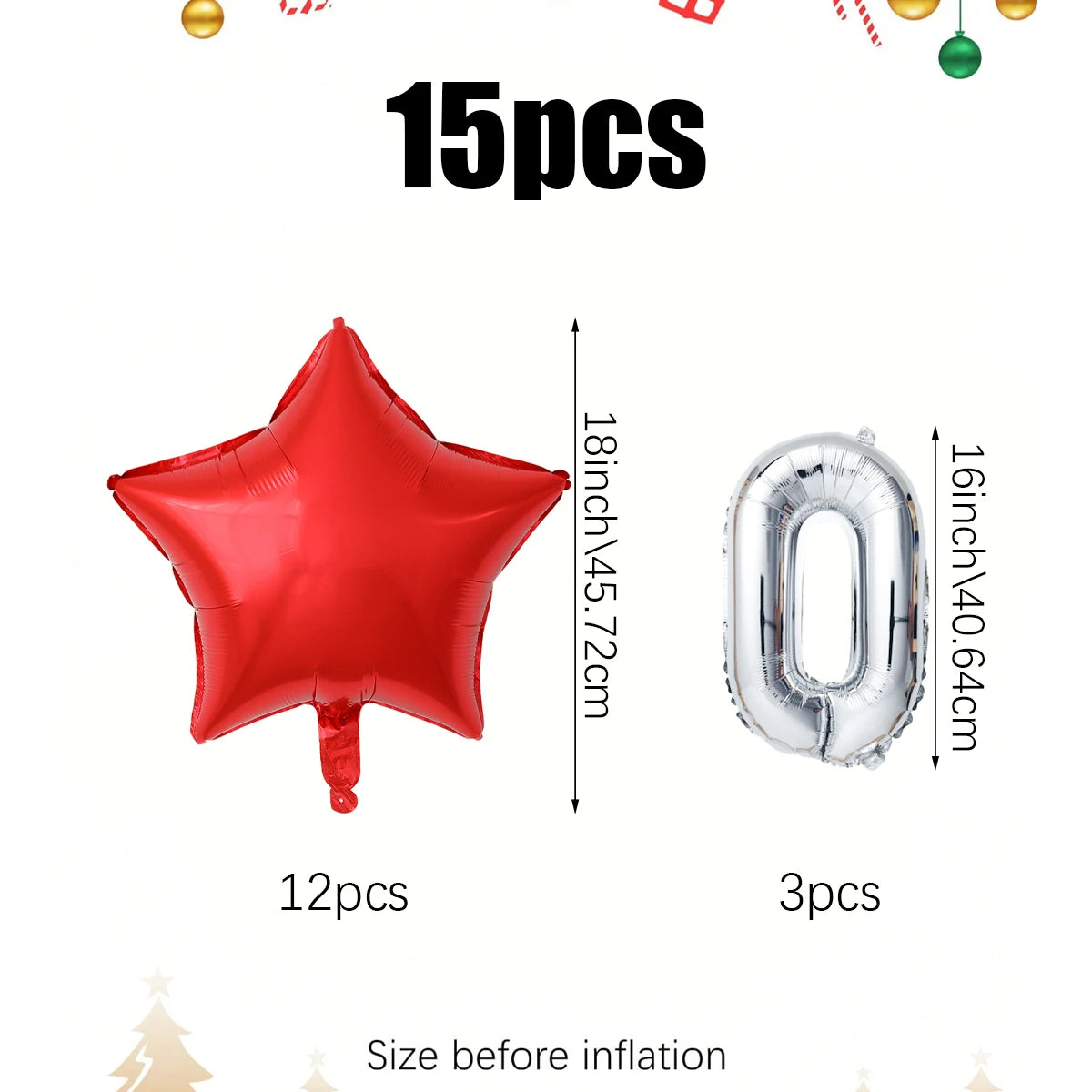 15pcs Christmas bulb decoration balloons, DIY Christmas balloons, Christmas party decorations, bulb hanging balloons