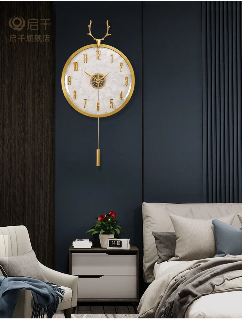 Aesthetic Kitchen Wall Clock Fun Round Interior Design Wall Clock Living Room Reloj Pared Decorativo Decoration Accessories