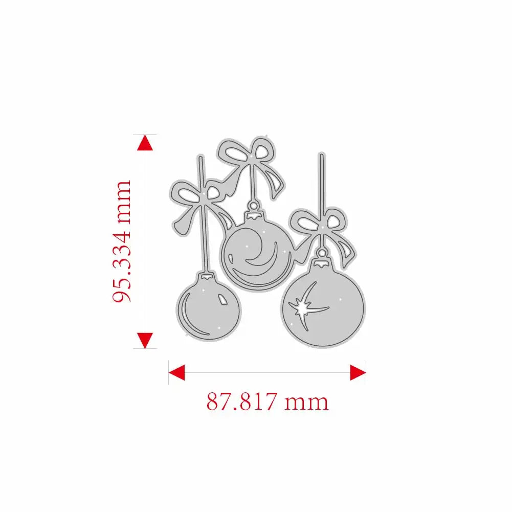 Christmas Ball Metal Cutting Dies DIY Memory Card Photo Album Clipart Decorating Paper Art Work Handcraft Material Die Cutter