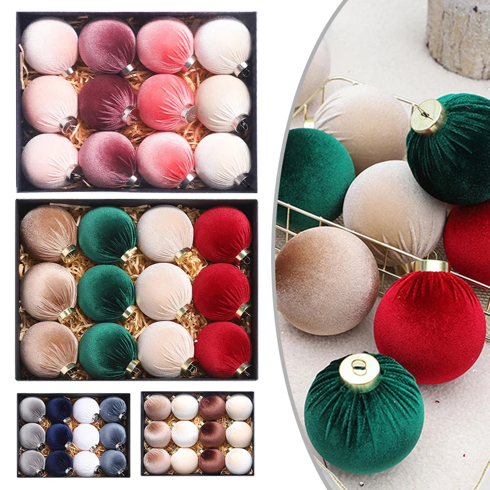 Dazzling Decorative Ornaments A Collection of Twelve Colorful Wrapped Cloth Balls at an Size of Eight Centimeters Each