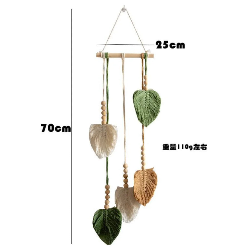 1pc Tapestry Woven Wall Hanging Tapestry Home Wall Decor Wood Bead Crafts Bedroom Living Room Decor Aesthetic Gift