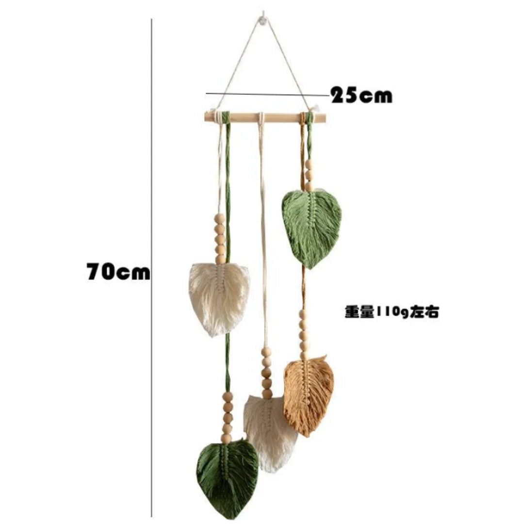 1pc Tapestry Woven Wall Hanging Tapestry Home Wall Decor Wood Bead Crafts Bedroom Living Room Decor Aesthetic Gift