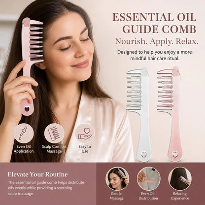 Scalp Liquid Guide Comb Mini Portable Head Applicator Hair Care Comb Anti-Static Scalp Nourish Hair Guide Comb