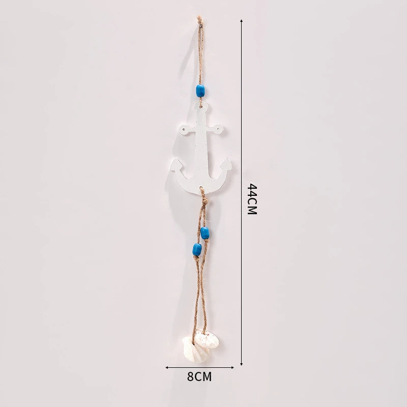 Mediterranean Style Decorative Ornaments Artistic Home Background Kindergarten Wall Hanging Lighthouse Sailboat Wooden Crafts