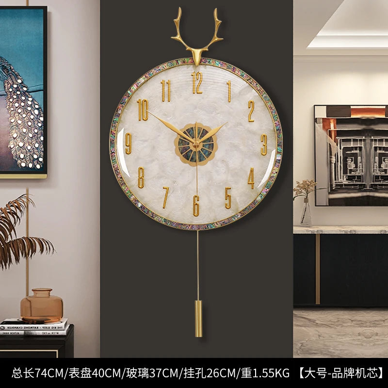 Aesthetic Kitchen Wall Clock Fun Round Interior Design Wall Clock Living Room Reloj Pared Decorativo Decoration Accessories