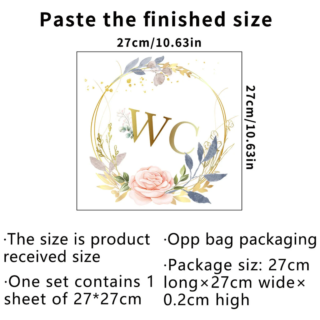 Creative Golden Floral Aesthetic Home Decoration Wallpaper Living Room Modern Art Mural Bedroom Toilet Decal Bathroom Wall Decor