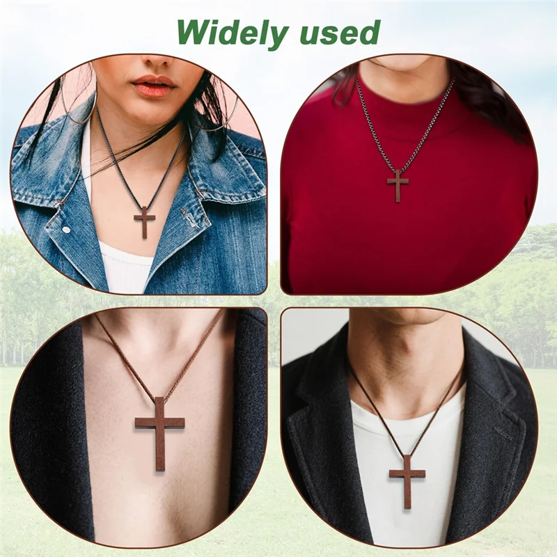 KYCOR-Christian For Pocket Prayers Crafts 100Pcs Mini Wooden Crosses Small Pendant Charm For Easter Egg Fillers Gifts