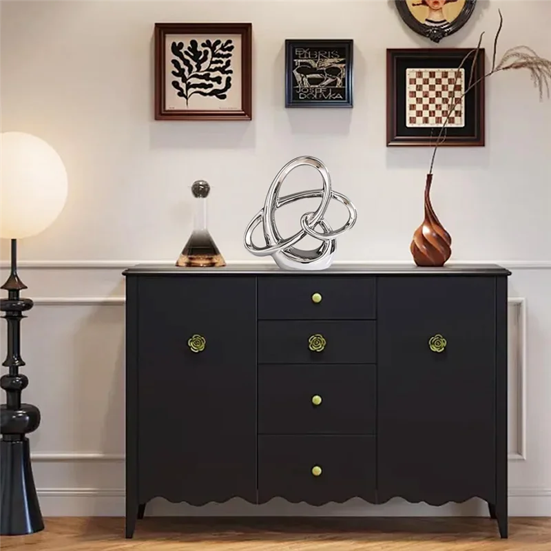 ABGE-Modern Gold Decor  Geometric Sculpture, Abstract Home Accent & Tabletop Figurine