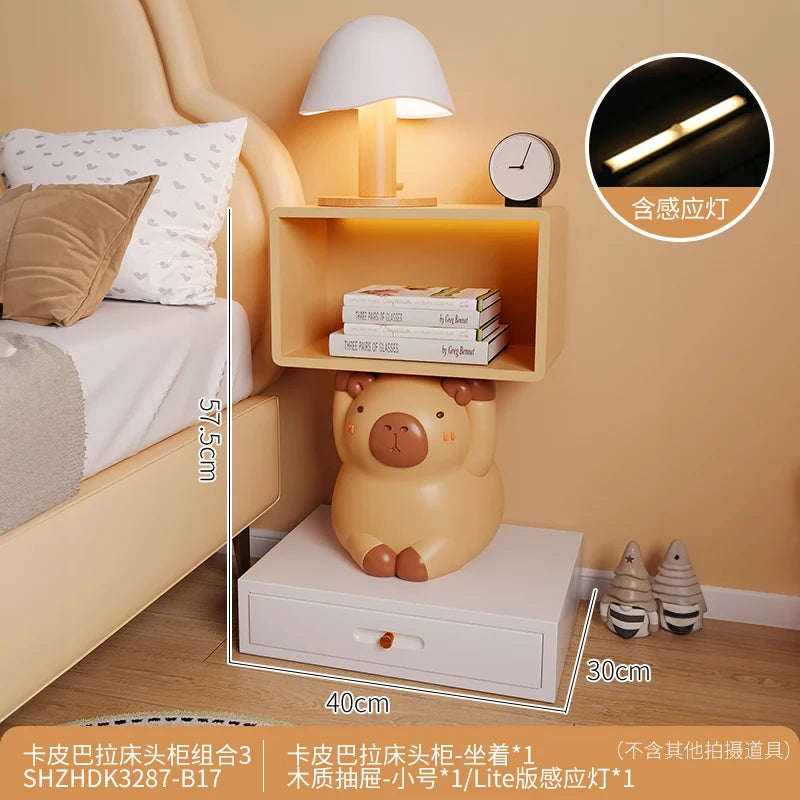 Aesthetic Design Nightstand Kawaii Vintage Storage Simple Night Table Modern Space Saving Meubles De Chambre Home Furniture