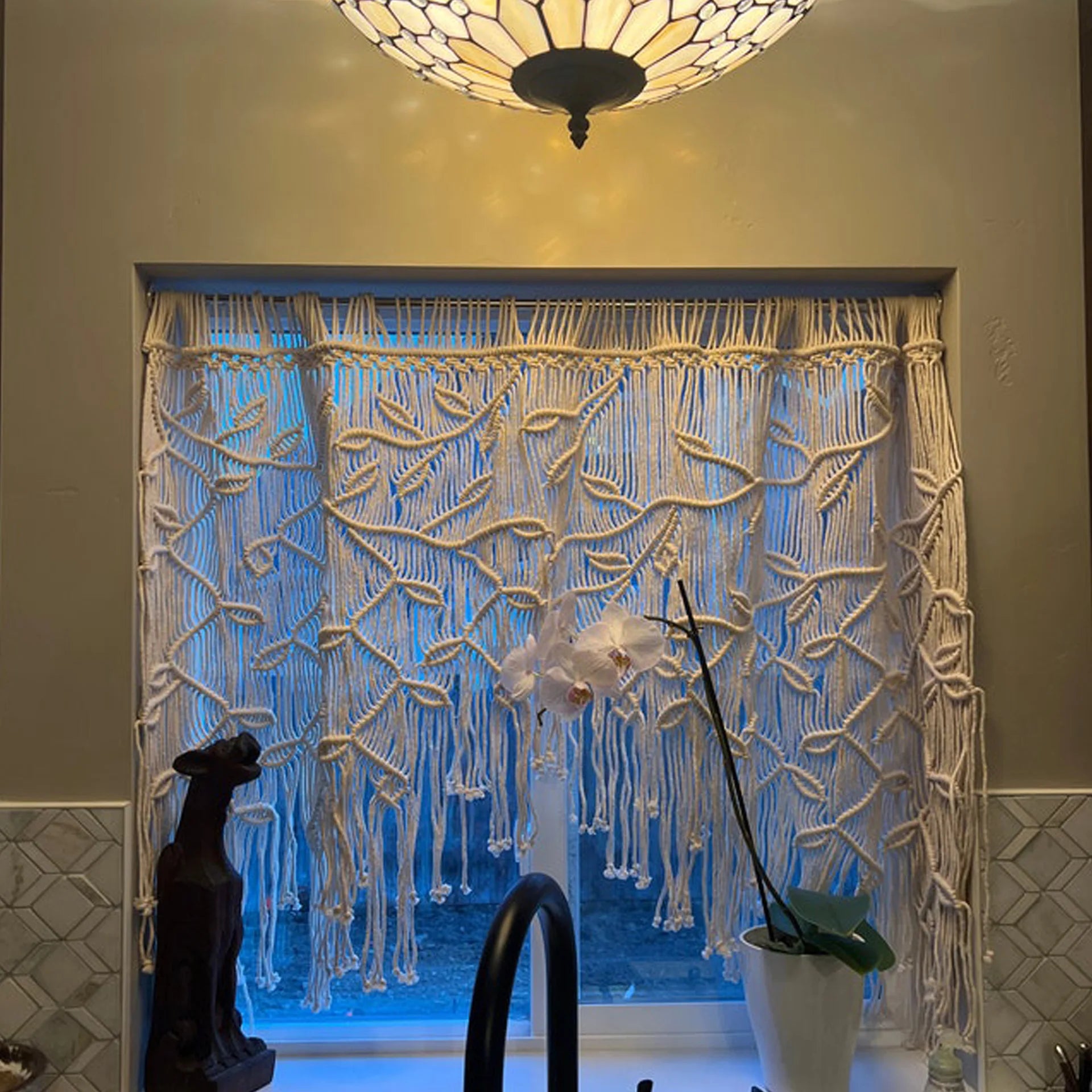 Homestay Room Decoration Handwoven Tapestry Home Wall Decoration Bohemian Leaf Curtain Door Curtain