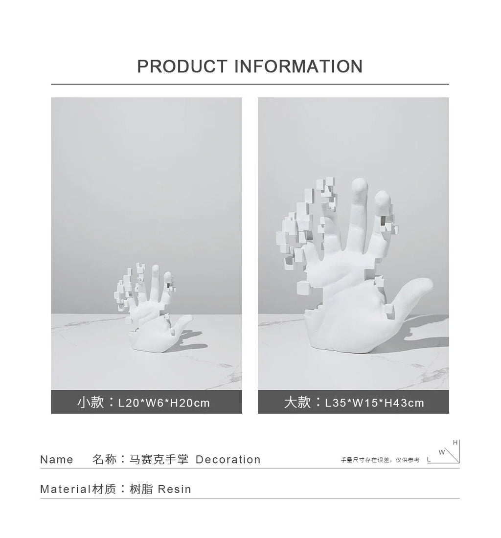 Home Living Room Decorations Abstract Art Palm Modern Luxury Table Hand Sculpture House Accessories Aesthetic Figurines Decor