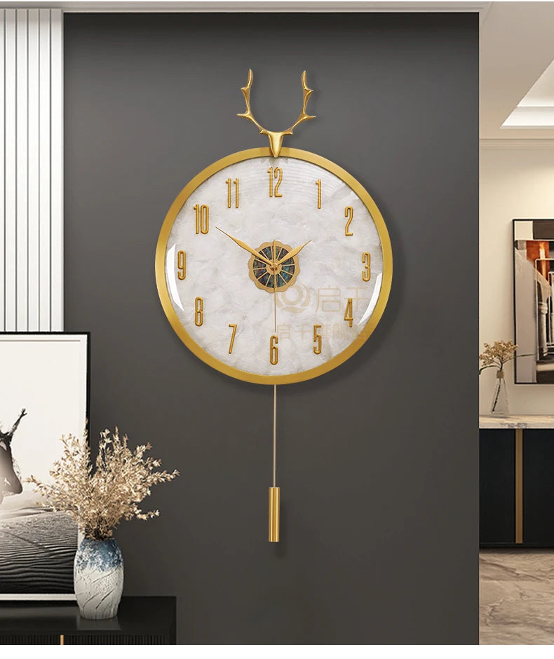 Aesthetic Kitchen Wall Clock Fun Round Interior Design Wall Clock Living Room Reloj Pared Decorativo Decoration Accessories