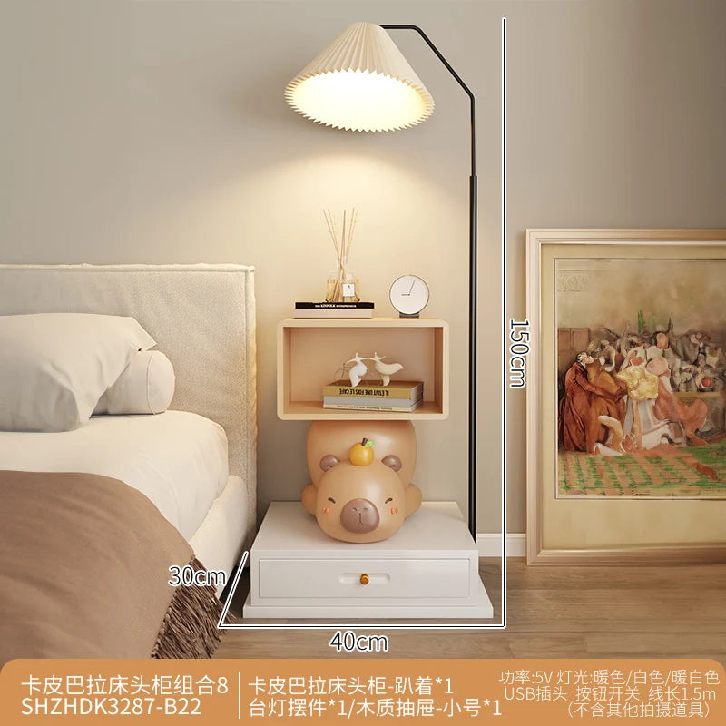 Aesthetic Design Nightstand Kawaii Vintage Storage Simple Night Table Modern Space Saving Meubles De Chambre Home Furniture