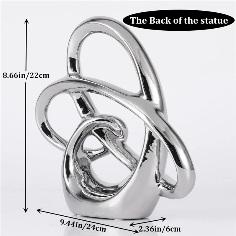 ABGE-Modern Gold Decor  Geometric Sculpture, Abstract Home Accent & Tabletop Figurine