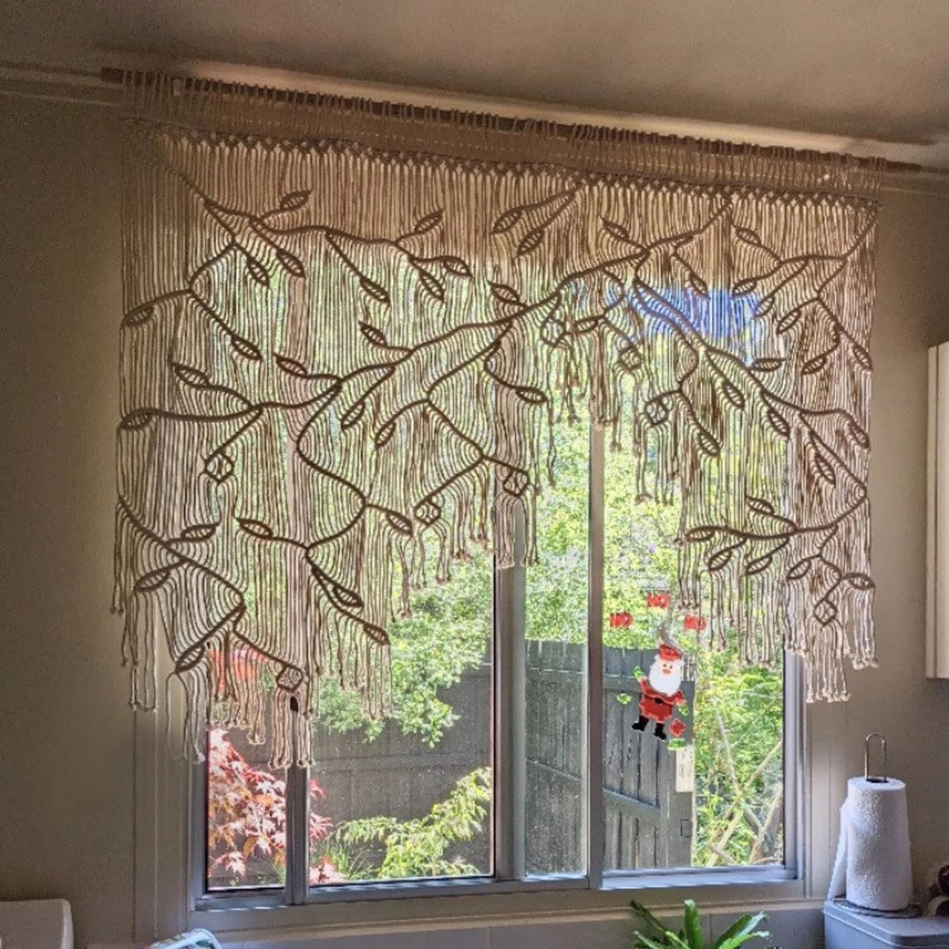 Homestay Room Decoration Handwoven Tapestry Home Wall Decoration Bohemian Leaf Curtain Door Curtain