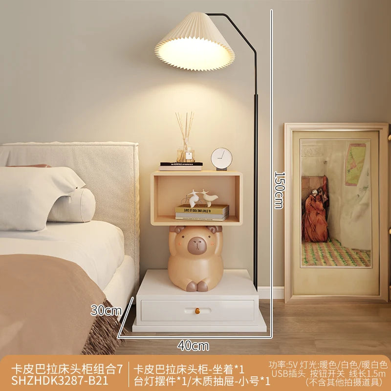 Aesthetic Design Nightstand Kawaii Vintage Storage Simple Night Table Modern Space Saving Meubles De Chambre Home Furniture