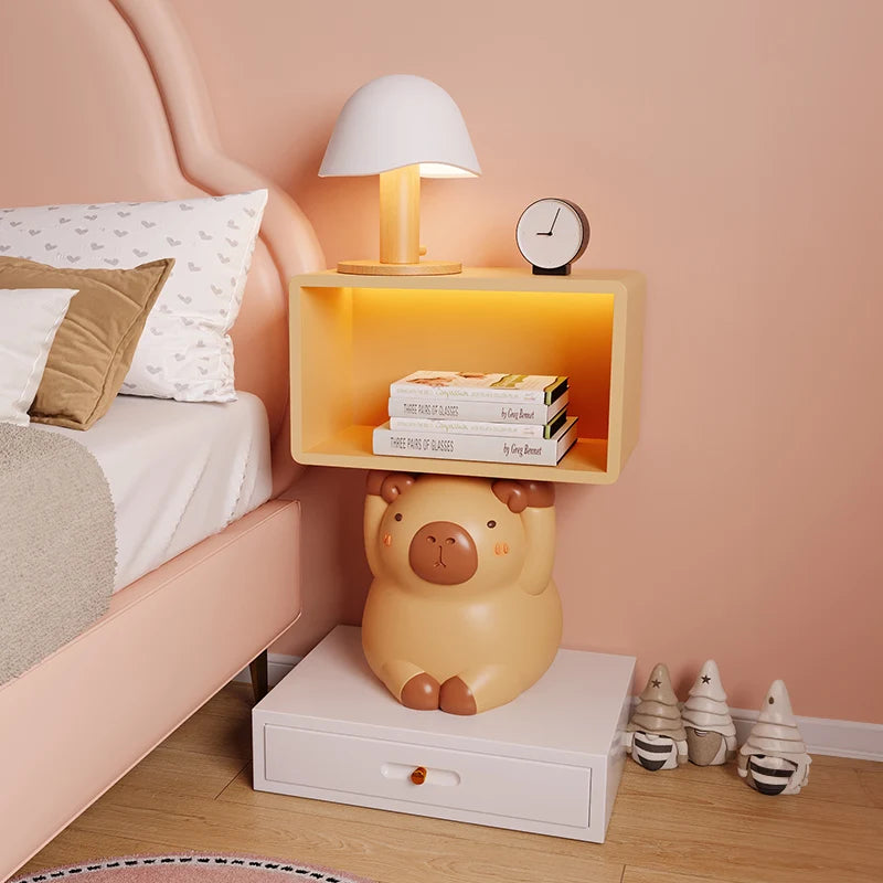 Aesthetic Design Nightstand Kawaii Vintage Storage Simple Night Table Modern Space Saving Meubles De Chambre Home Furniture