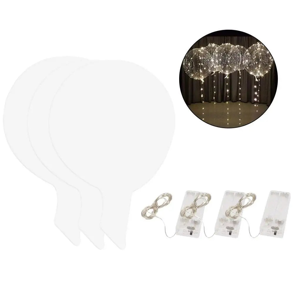 3PCS LED Balloon With Light Transparent Helium Bobo Ballons For Wedding Birthday Christmas Party Decoration LED Light Balloons