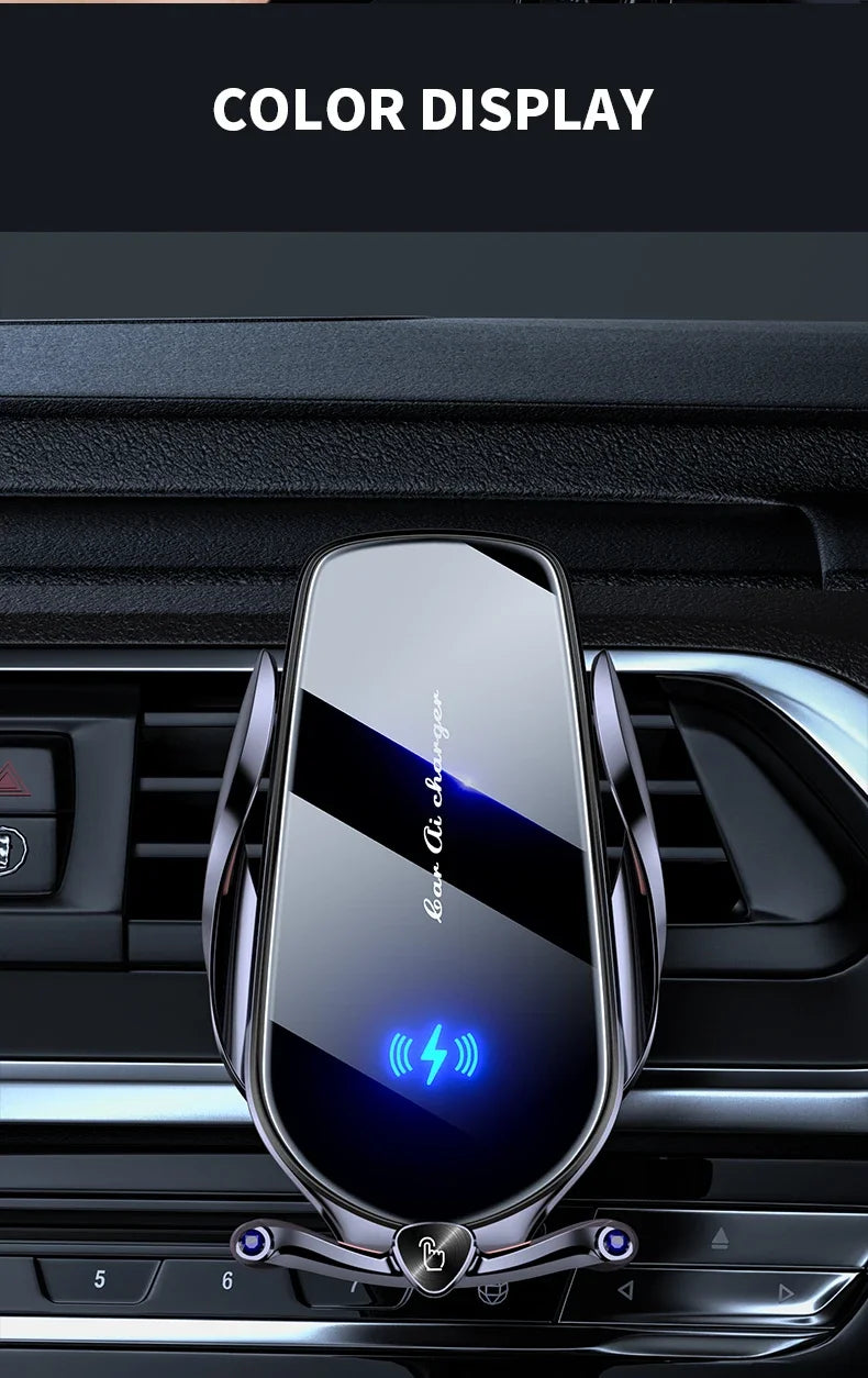 Car Phone Holder 15W Wireless Fast Charger Magnetic Charger Head Touch Control for iPhone 12 13 14 15 Pro Max Xiaomi Huawei