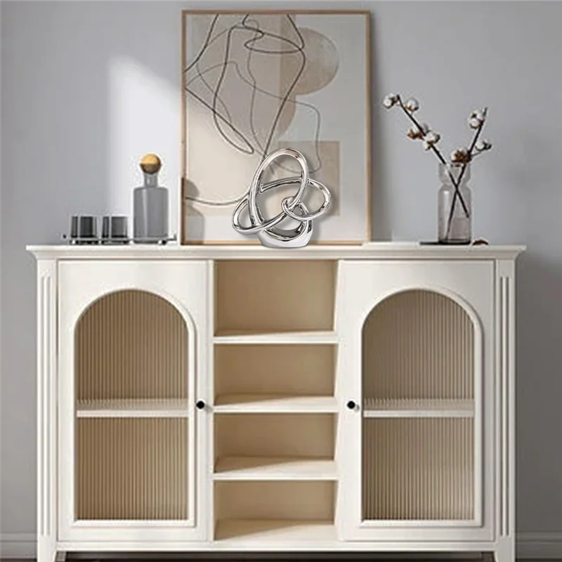 ABGE-Modern Gold Decor  Geometric Sculpture, Abstract Home Accent & Tabletop Figurine