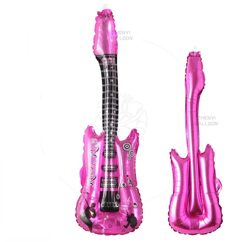 Hot Cartoon Guitar Balloons Inflatable Air Globos Party Supplies Kids s Birthday Ballon Classic