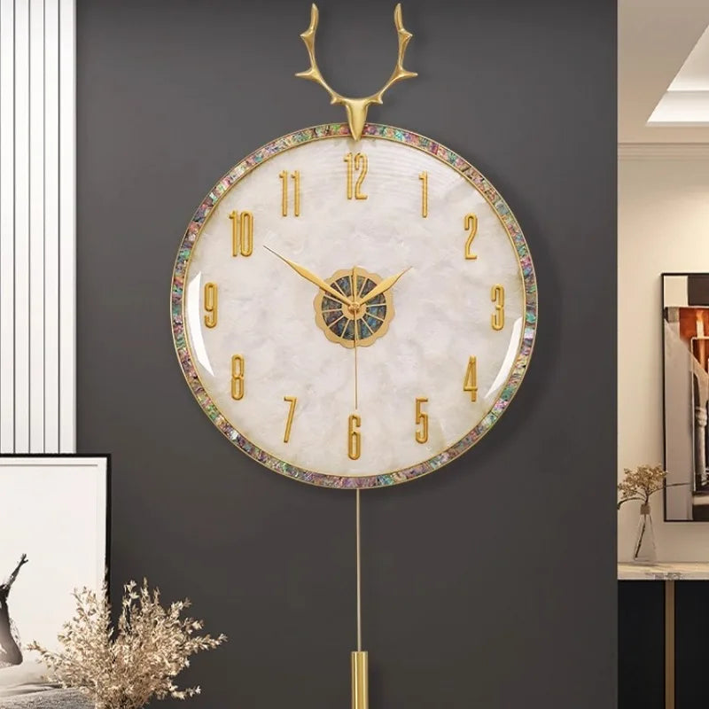 Aesthetic Kitchen Wall Clock Fun Round Interior Design Wall Clock Living Room Reloj Pared Decorativo Decoration Accessories